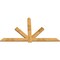 Ekena Millwork Kennewick Rough Sawn Timber Gable Bracket, Western Red Cedar, 96"W x 56"H x 2"D x 6"F, 14/12 Pitch GBW096X56X0206KEN00RWR - alternate 2